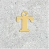 Image de Pendentif Lettre T - Argent Massif 925 Doré à l'or 24K