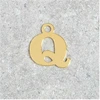 Image de Pendentif Lettre Q - Argent Massif 925 Doré à l'or 24K