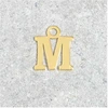Image de Pendentif Lettre M - Argent Massif 925 Doré à l'or 24K