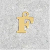 Image de Pendentif Lettre F - Argent Massif 925 Doré à l'or 24K