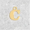 Image de Pendentif Lettre C - Argent Massif 925 Doré à l'or 24K