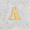 Image de Pendentif Lettre A - Argent Massif 925 Doré à l'or 24K