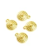 Image de Pendentif Ethnique Rond Doré à l'or fin 24K - 4 pcs