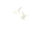 Image de Clou d'oreille Plateau Rond 8 mm à coller Argenté 925 - 4 pcs