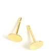 Image de Clou d'oreille Plateau Rond 6 mm à coller Doré à l'or fin 24K - 4 pcs