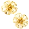 Image de Pendentif Fleur Ajourée Doré à l'or fin 24K - 2 pcs