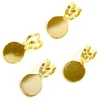Image de Pendentif Bélière à coller Doré à l'or fin 24K - 4 pcs