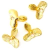 Image de Pendentif Fleur Orchidée Doré à l'or fin 24K - 4 pcs