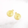Image de Pendentif Ethnique Rond Doré à l'or fin 24K - 2 pcs