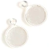 Image de Pendentif Pour Cabochon Rond 8 mm Argenté 925 - 2 pcs