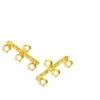 Image de Connecteur Multirang 3 Anneaux Doré à l'or fin 24K - 4 pcs