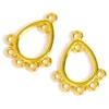 Image de Pendentif Chandelier Goutte Doré à l'or fin 24K - 4 pcs