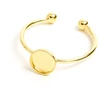 Image de Bague Ajustable Pour Cabochon 6 mm - Laiton Plaqué Or 16K