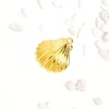 Image de Pendentif Coquillage 18 x 20 mm Doré à l'or fin 24K - 2 pcs