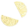 Image de Pendentif Demi-Cercle 20 x 10 mm Doré à l'or fin 24K - 2 pcs