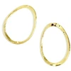 Image de Pendentif Anneau Ovale Doré à l'or fin 24K - 2 pcs