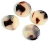 Image de Pendentif Rond 10 mm Acétate Beige - 4 pcs