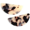 Image de Pendentif Demi-Cercle 36 mm Acétate Beige - 2 pcs
