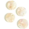 Image de Pendentif Rond 12 mm Acétate Crème - 4 pcs