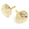Image de Clou d'oreille Sequin Martelé Doré à l'or fin 24K - 2 pcs