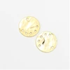Image de Connecteur Chandelier martelé Rond - Doré à l'or fin 24 K - 2 pcs 15 mm