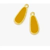 Image de Pendentif Goutte Doré à l'or fin 24K Émaillé Ocre - 2 pcs