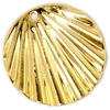 Image de Pendentif Rond Ondulé Doré à l'or fin 24K - 2 pcs