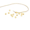 Image de Perle Polygone à Facettes Doré à l'or fin 24K - 10 pcs