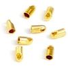 Image de Embout de Cordon Rond 2 mm Doré à l'or fin 24K - 8 pcs