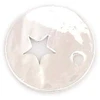 Image de Pendentif Rond Martelé 10 mm Argenté 925 Étoile - 4 pcs