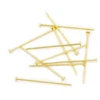 Image de Clou Tête Plate 25 mm Doré à l'or fin 24K - 20 pcs