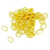 Image de Anneau Ouvert Ovale 3 x 2,4 mm Doré à l'or fin 24K - 100 pcs