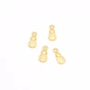 Image de Pendentif Ananas Doré à l'or fin 24K - 4 pcs
