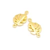 Image de Connecteur Feuille de Monstera Doré à l'or fin 24K - 2 pcs