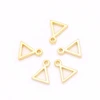 Image de Pendentif Triangle - Doré à l'or fin 24K - 4 pcs