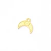Image de Pendentif Corne Lune Texturée Doré à l'or fin 24K - 2 pcs