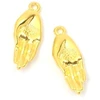 Image de Pendentif Main Gravée  il Doré à l'or fin 24K - 2 pcs
