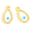 Image de Pendentif Goutte  il Émaillé Transparent Doré à l'or fin 24K - 2 pcs