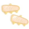 Image de Pendentif Chandelier Rectangle Émaillé Nacré Doré à l'or fin 24K