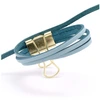 Image de Lanière Cuir Plat 3 mm Bleu Clair 50 cm