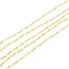 Image de Chaîne Rosaire 25 cm Doré à l'or fin 24K Nacre irrégulière
