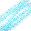 Image de Perles de Bohème sur Fil - Goutte 7 x 5 mm Bleu Transparent