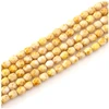 Image de Perles de Bohème sur Fil - Rondes Facettées 4 mm Jaune