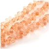 Image de Perles de Bohème sur Fil - Goutte 5 x 7 mm Pêche Transparent