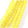 Image de Perles de Bohème sur Fil - Rondes 6 mm Jaune