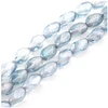 Image de Perles de Bohème sur Fil - Ovales Twistées 11 x 7 mm Bleu Pastel Métallique