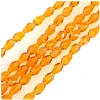 Image de Perles de Bohème sur Fil - Olive Facettée 9 x 6 mm Ambre Transparent