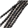 Image de Perles de Bohème sur Fil - Rondes Facettées 6 mm Noir