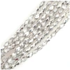 Image de Perles de Bohème sur Fil - Olive Facettée 6 x 4 mm Gris Métallique