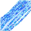 Image de Perles de Bohème sur Fil - Rondes 4 mm Nuances de Bleu